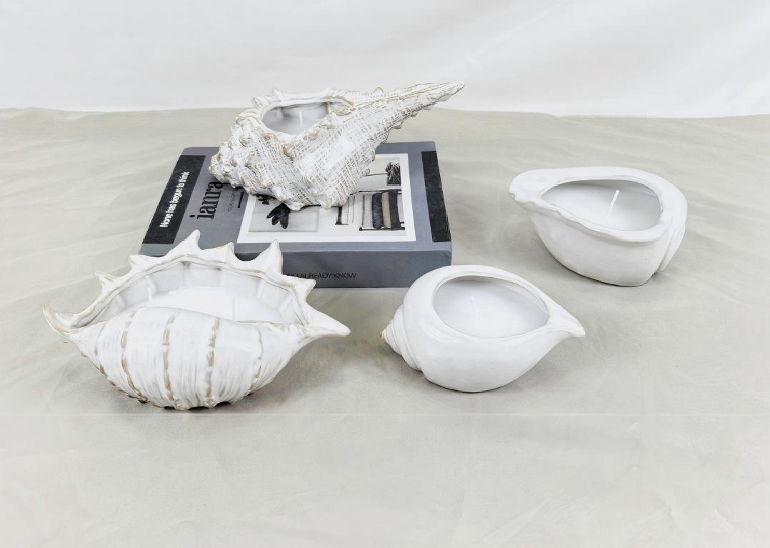 Tempat lilin tersedia dalam berbagai bentuk. Pernahkah Anda melihat yang berbentuk seperti kerang?