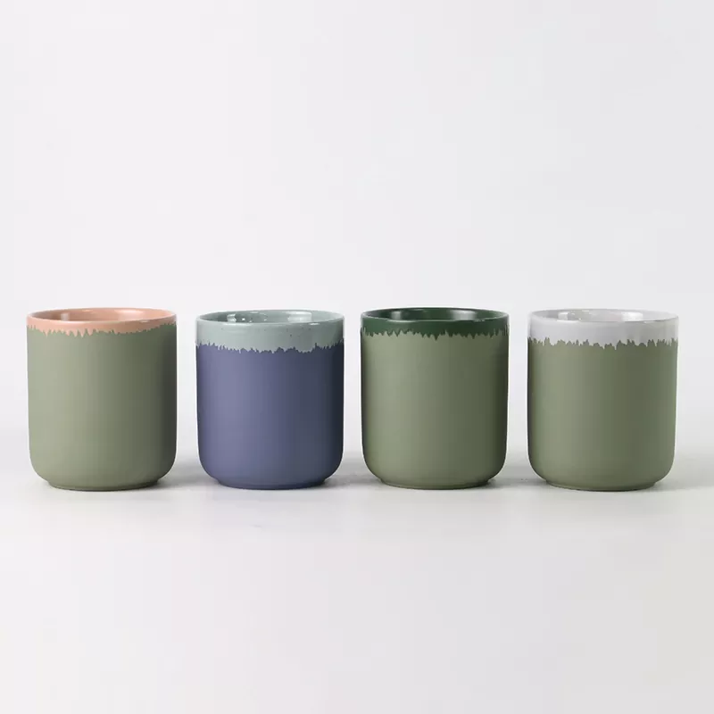 Tempat Lilin Keramik dengan Finishing Warna Natural