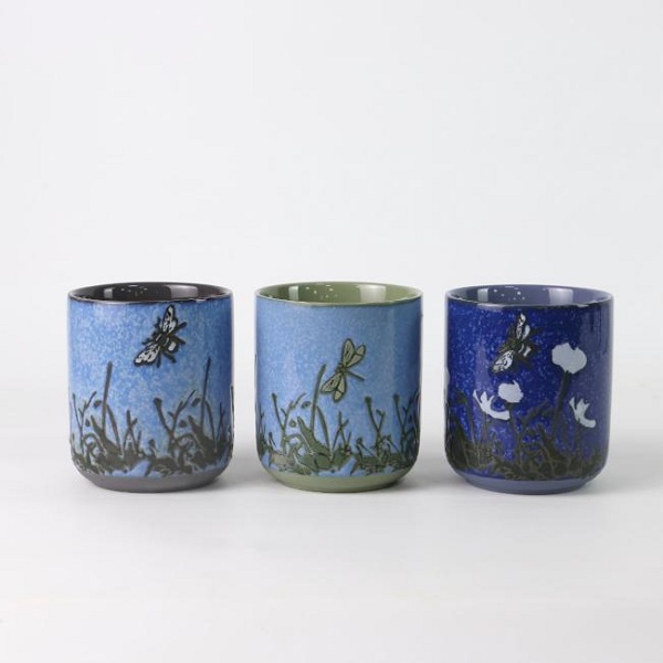 Insect-Pattern Ceramic Candle Holder