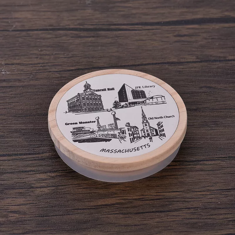 Tutup kayu pencetakan pola yang dipersonalisasi