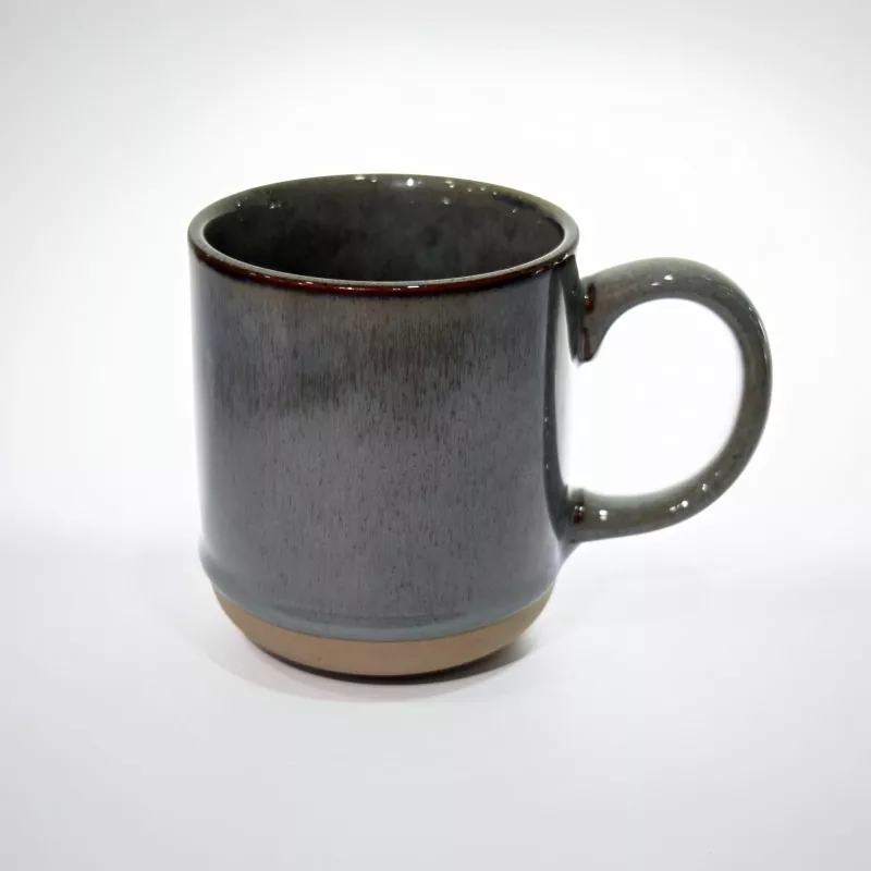 Mug Abu-abu Perjalanan Keramik Modern Sederhana