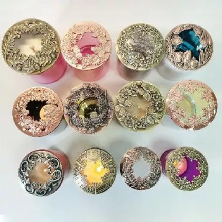 Tutup botol lilin besi universal berongga